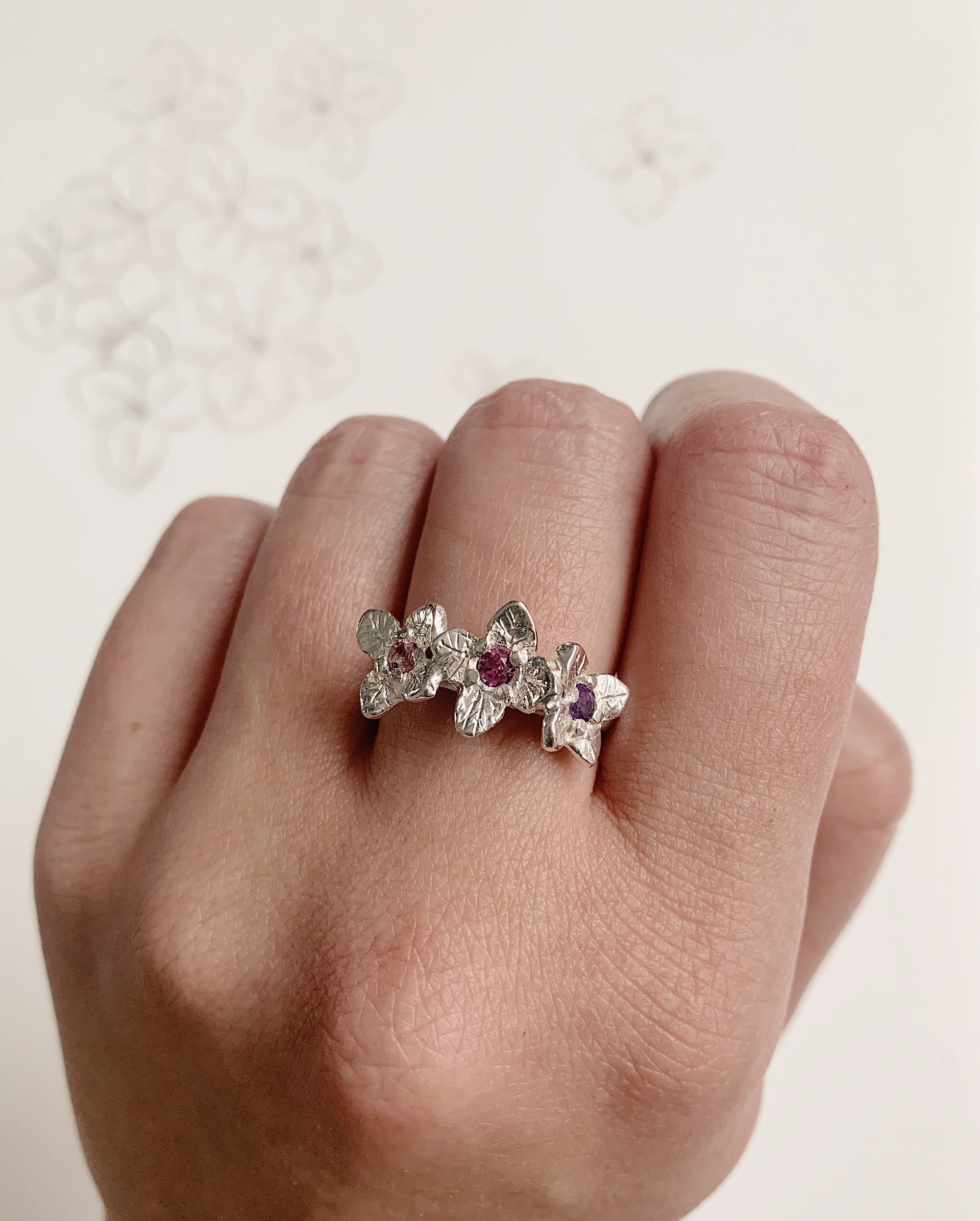 Pink Hydrangea Ring