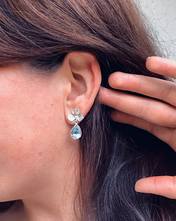 Blue Hydrangea Earrings