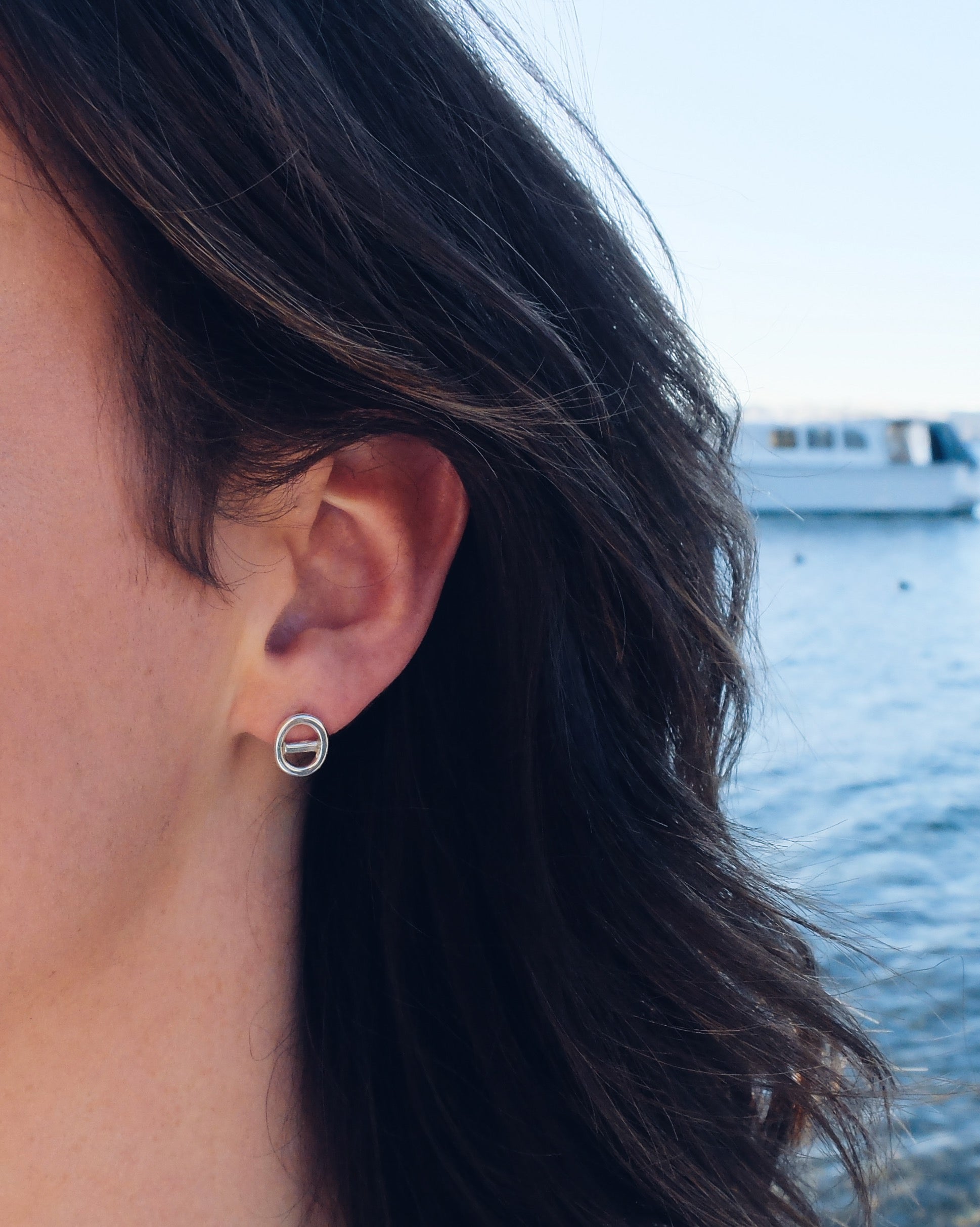 Anchor Me Studs Silver