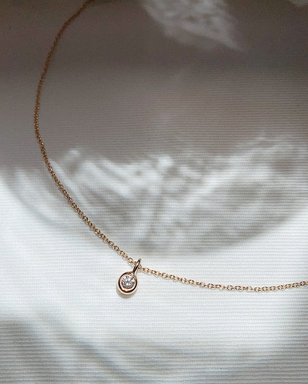 Sigil diamond pendant in 9ct yellow gold